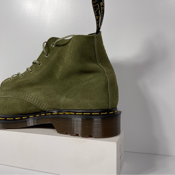 DOC 101 MADE IN ENGLAND SUEDE ANKLE BOOTS MENS SIZE 11 GREEN DESERT OASIS 6 EYE - Picture 10 of 12